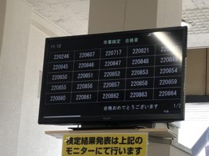 卒検合格者発表の様子。運転楽しかった＾＾