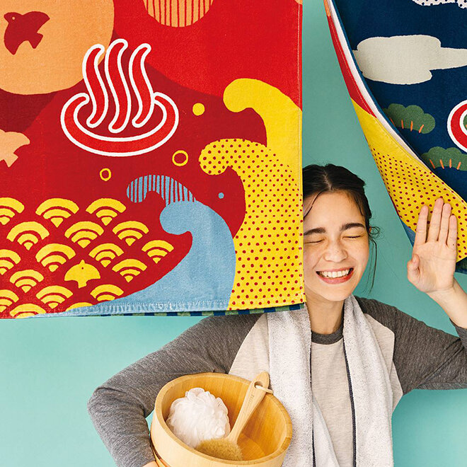 暖簾バスタオル